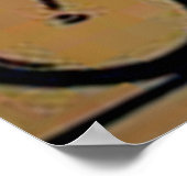 ポスターヴィンテージクマ及び自転車 ポスター (角)