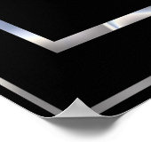 ポスターヴィンテージグラマーガールブラックシルバーフレーム ポスター (角)