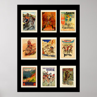 ポスターヴィンテージサイクリングポストカードコレクション6 ポスター