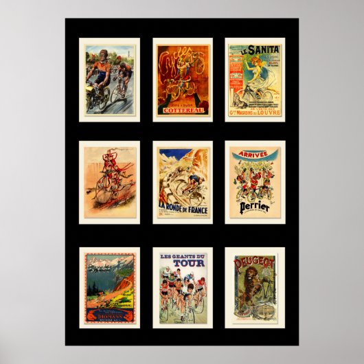 ポスターヴィンテージサイクリングポストカードコレクション6 ポスター (正面)