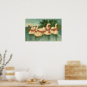 ポスターヴィンテージバレンタインスワン ポスター (キッチン)