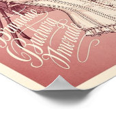 ポスターヴィンテージピンクローズコルセットプリント ポスター (角)