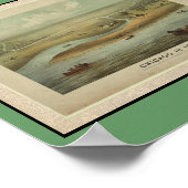 ポスターヴィンテージマップ – シカゴ（1820年） ポスター (角)