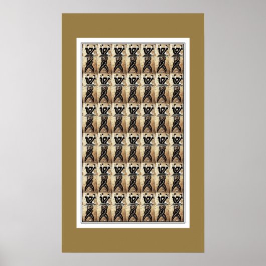 ポスターヴィンテージ中国のアートNuva_fuxi ポスター (正面)