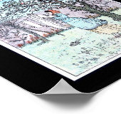 ポスターヴィンテージ女ぶら下がったの洗濯イラストレーション ポスター (角)