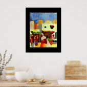 ポスターヴィンテージ威厳があるアートMacke Algiers市場 ポスター (キッチン)