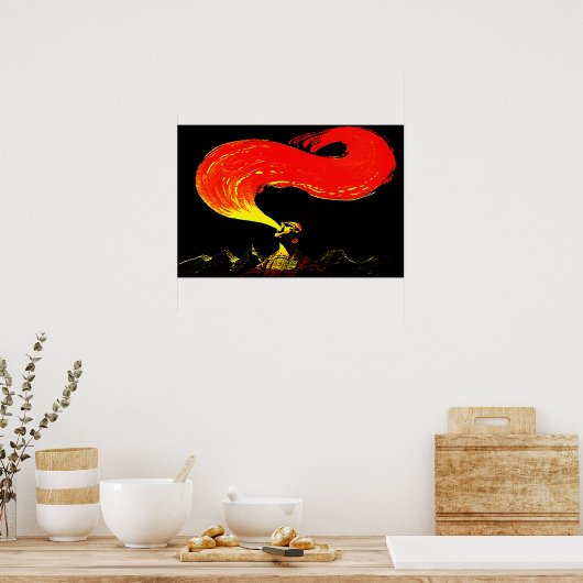 ポスターヴィンテージ幻想消火食べ物呼吸ポップ・アートの法 ポスター (キッチン)