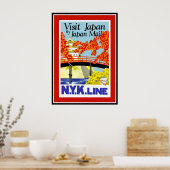 ポスターヴィンテージ旅行日本 ポスター (キッチン)