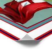 ポスターヴィンテージ1885年米国旗の歴史 ポスター (角)