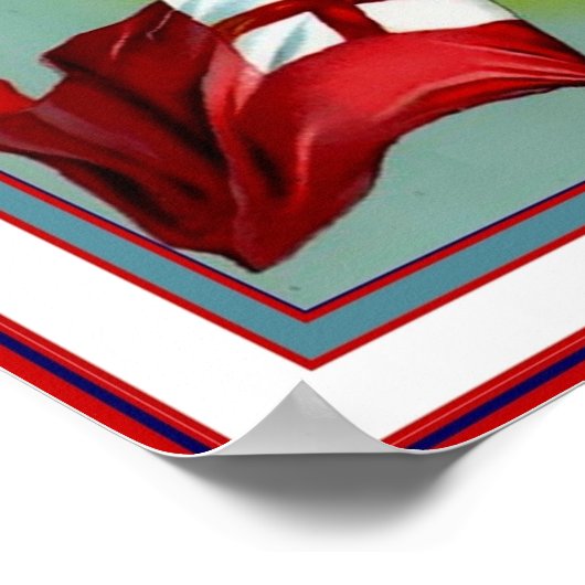 ポスターヴィンテージ1885年米国旗の歴史 ポスター (角)