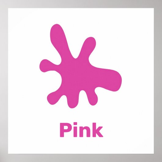 ポスター付きピンク色 ポスター (正面)