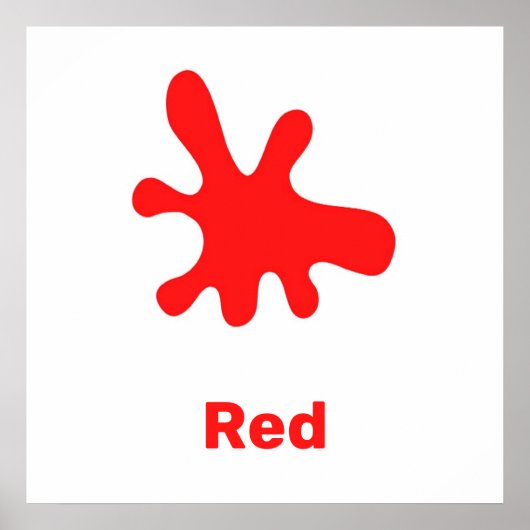 ポスター付き赤い色 ポスター (正面)