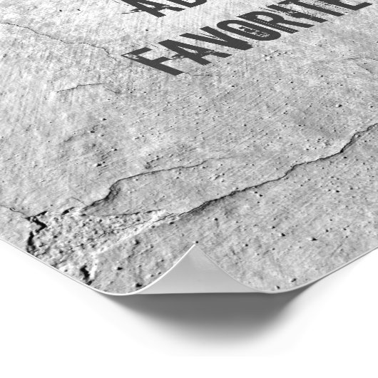 ポスター作成あなた自身の引用文ひび割れstucoデザイン ポスター (角)