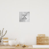 ポスター作成あなた自身の引用文ひび割れstucoデザイン ポスター (キッチン)