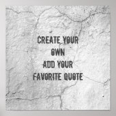 ポスター作成あなた自身の引用文ひび割れstucoデザイン ポスター (正面)