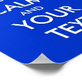 ポスター保には運青い落ち着いた ポスター (角)