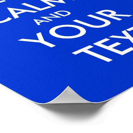 ポスター保には運青い落ち着いた ポスター (角)