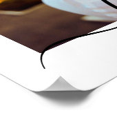 ポスター写真テンプレートラブ文字ホワイト ポスター (角)