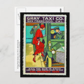 ポスター切手葉書 グレイタクシー会社 サンフランシスコ ポストカード (正面/裏面)