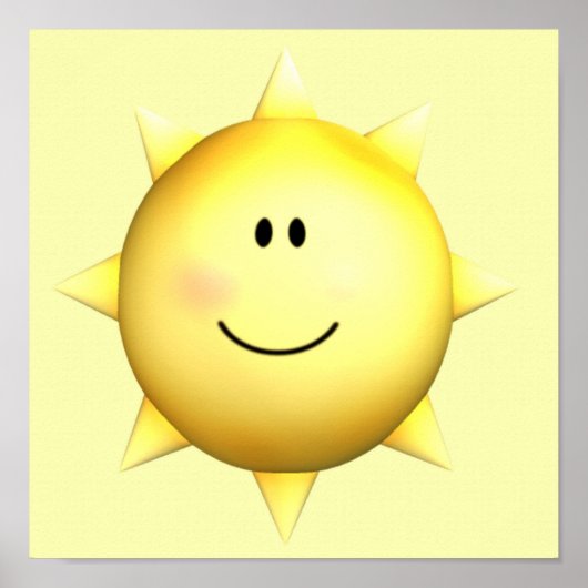 ポスター壁画happy顔サンシャイン11x11 カスタマイズ ポスター (正面)