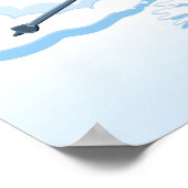 ポスター女性ダウンヒルスキーヤー冬スポーツ ポスター (角)