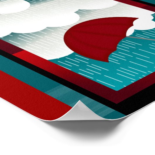 ポスター子供へだけの雨の日 ポスター (角)