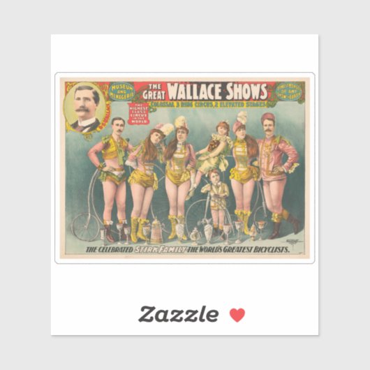ポスター広告のウォレス素晴らしはサーカスを示す シール (シート)