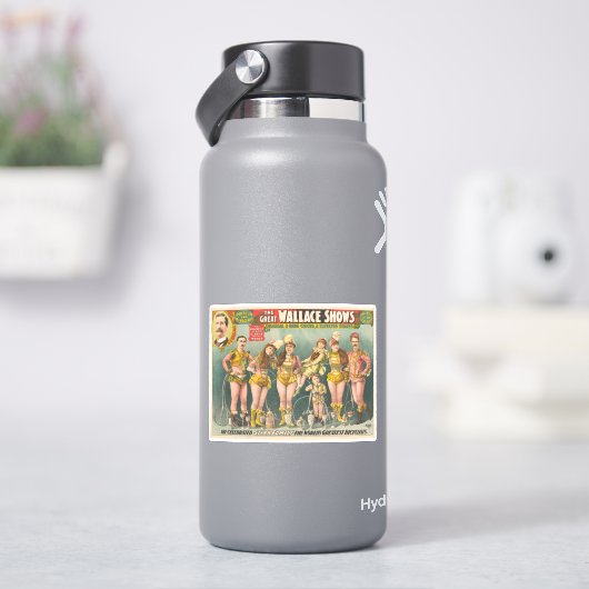 ポスター広告のウォレス素晴らしはサーカスを示す シール (HydroFlask)