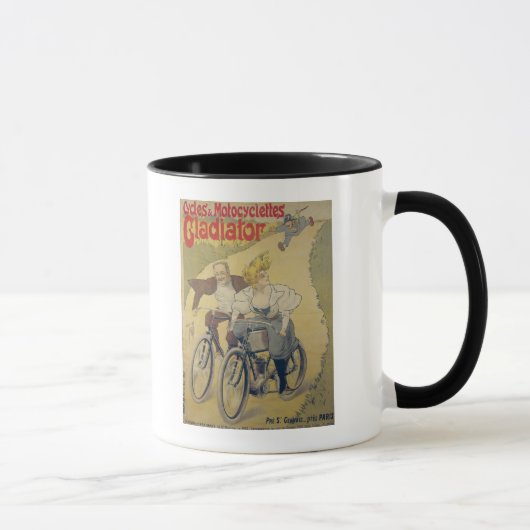 ポスター広告の剣闘士の自転車 マグカップ (右)