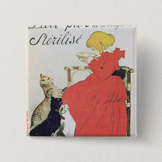 ポスター広告の純粋な殺菌したミルク 缶バッジ (正面)