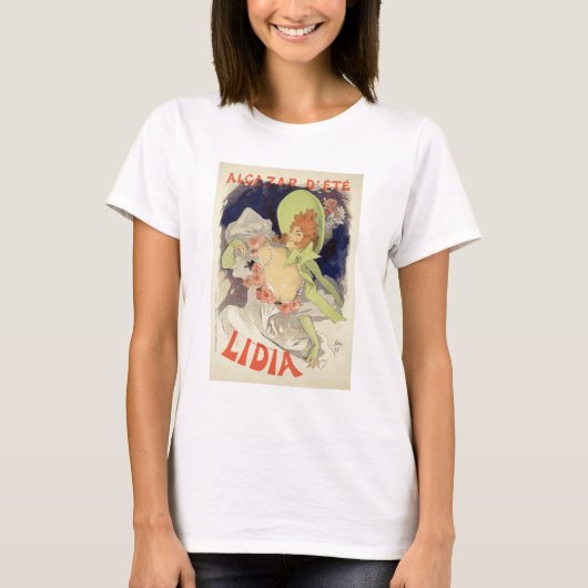 ポスター広告の「リディア」の複製 Tシャツ (正面)