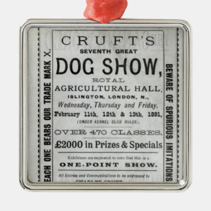 ポスター広告のCruftのドッグショー メタルオーナメント