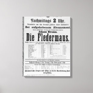 ポスター広告はヨハンによってFledermaus死にます キャンバスプリント