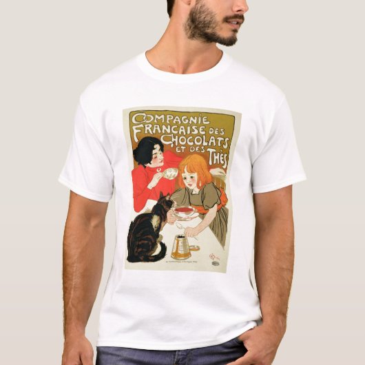 ポスター広告チョコレートのFrench Company Tシャツ (正面)