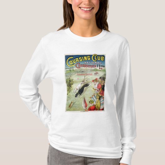 ポスター広告流れることの開始 Tシャツ (正面)