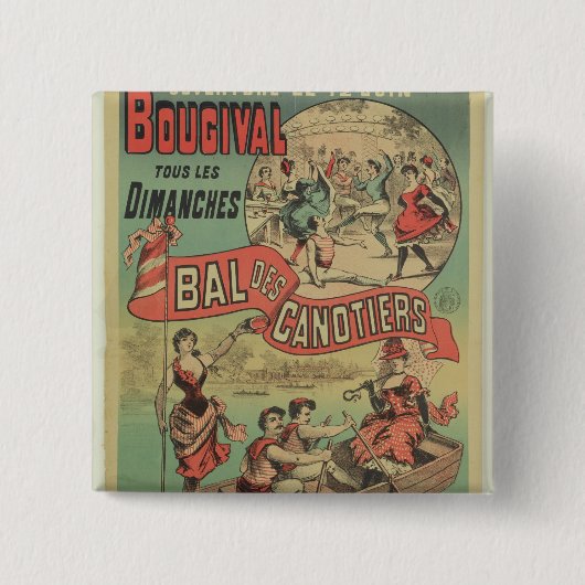 ポスター広告「Le Bal des Canotiers 缶バッジ (正面)