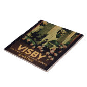 ポスター広告Visby、スウェーデン(coloの町 タイル (側面)