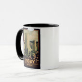 ポスター広告Visby、スウェーデン(coloの町 マグカップ (正面左)