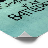 ポスター引用ティール(緑がかった色)ブルー笑い引用文 ポスター (角)