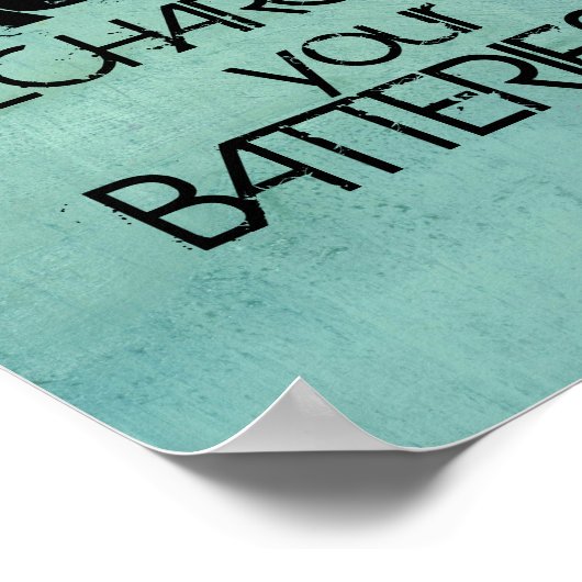 ポスター引用ティール(緑がかった色)ブルー笑い引用文 ポスター (角)