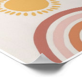 ポスター抽象芸術レインボーキッズプリントウォールデコール ポスター (角)