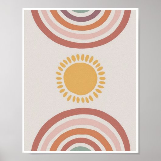 ポスター抽象芸術レインボーキッズプリントウォールデコール ポスター (正面)