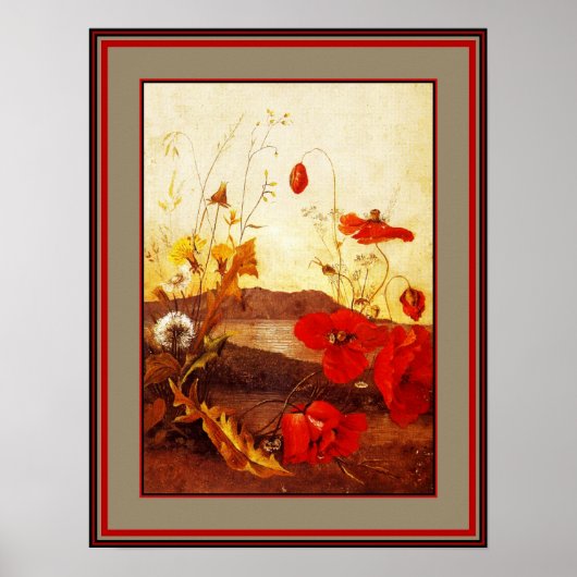 ポスター有名アーティスト「ポピー」油キャンバス3 ポスター (正面)