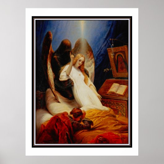 ポスター有名ヴィンテージ天使の死1851 ポスター (正面)