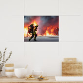 ポスター火災 ポスター (キッチン)