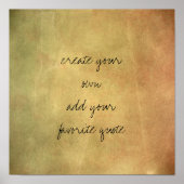 ポスター独自のテクスチャー動揺してセピアを作成 ポスター (正面)