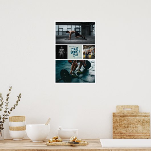 ポスター独自のフィットネスフォトプリントの作成 ポスター (キッチン)