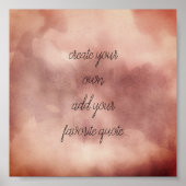 ポスター独自の水の色を作成デザイン モダン ポスター (正面)