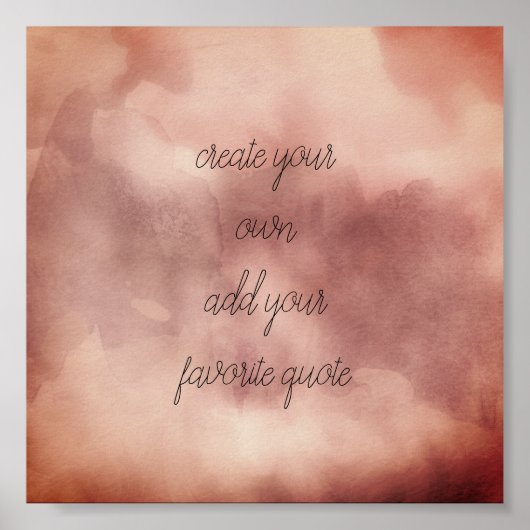 ポスター独自の水の色を作成デザイン モダン ポスター (正面)