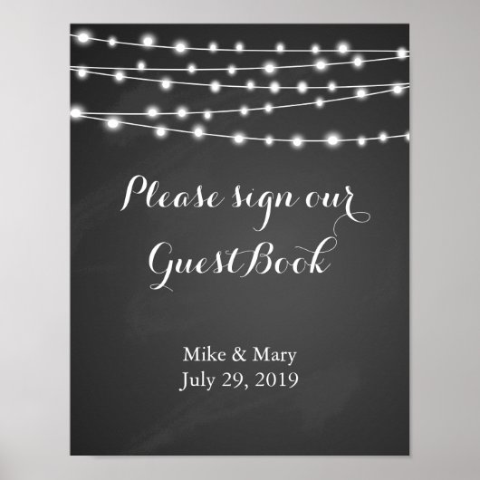 ポスター独自のChalkboardプリントを作成 ポスター (正面)